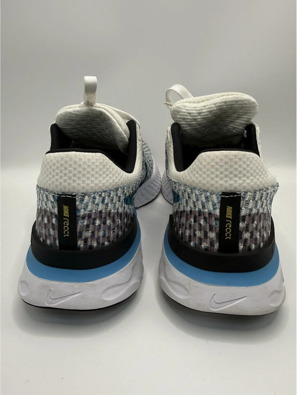 Nike React Infinity Run Flyknit 3 White Blue Orbit Running Shoes Men's Size 9